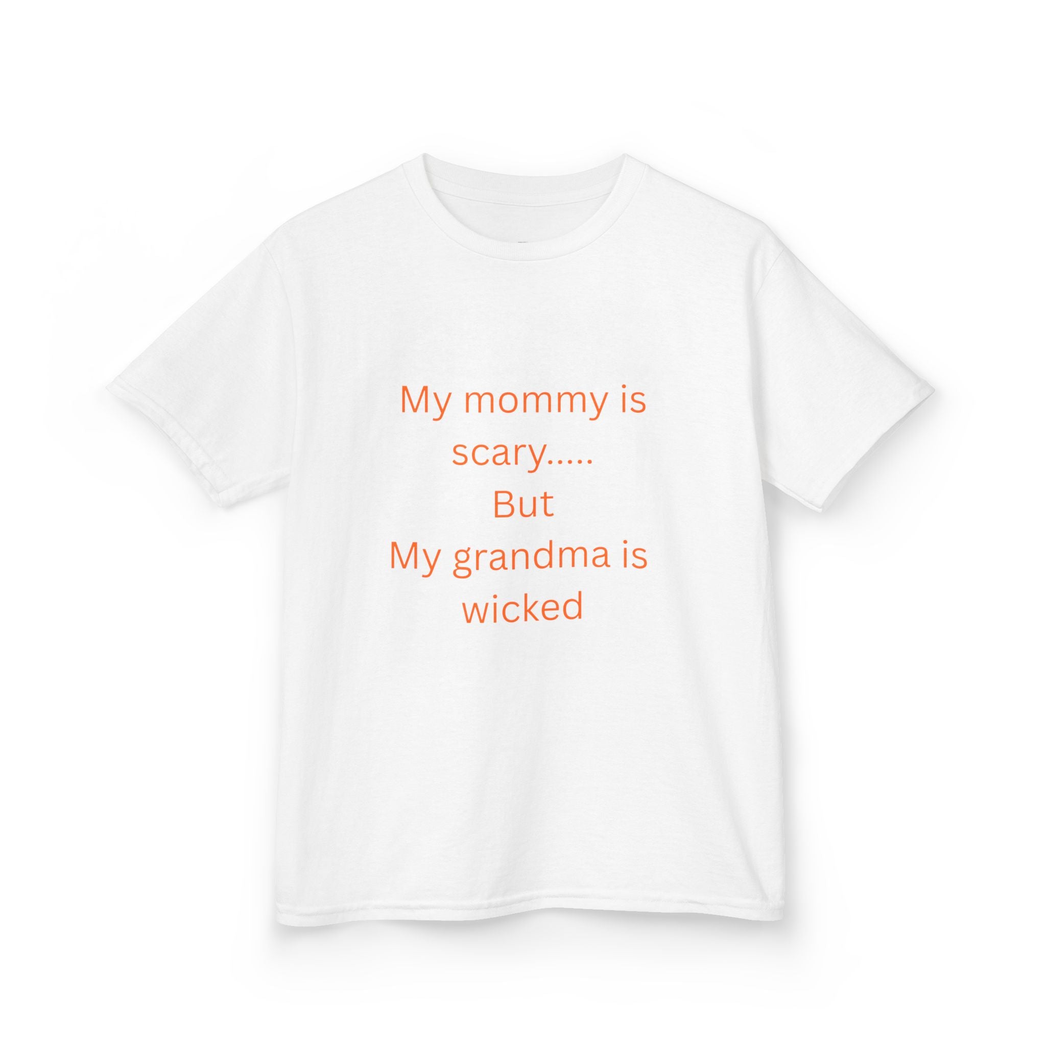 Whimsical Kids Tee - "My mommy is scary... But my grandma is wicked" - Halloween Shirt, Funny Kids T-Shirt, Gift for Kids, Family [...]