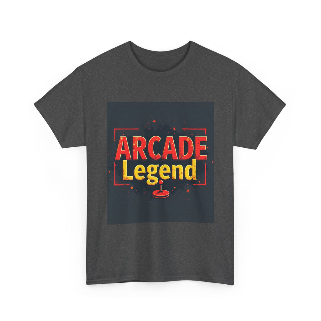 Arcade Legend Unisex Heavy Cotton Tee | Gamer Gift, Retro Gaming, T-Shirt for Game Night, Vintage Style Apparel, Fun Birthday Present