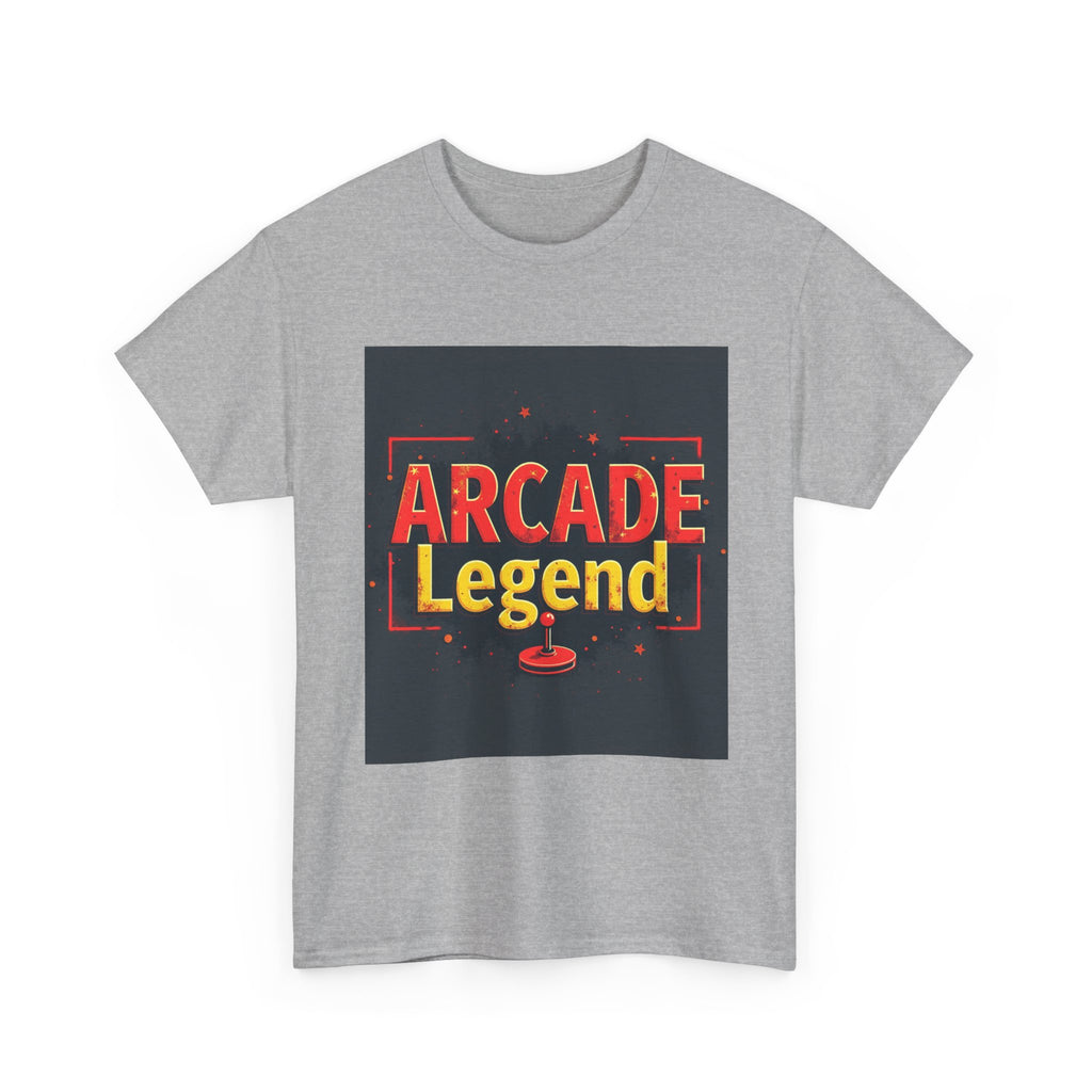 Arcade Legend Unisex Heavy Cotton Tee | Gamer Gift, Retro Gaming, T-Shirt for Game Night, Vintage Style Apparel, Fun Birthday Present