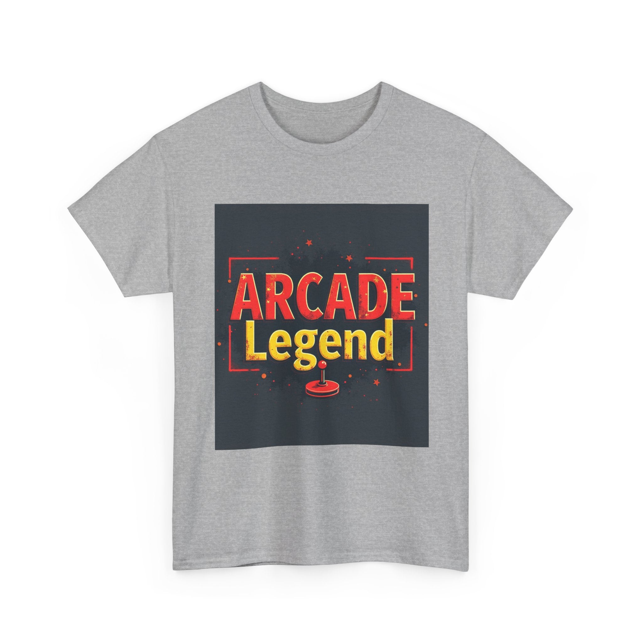 Arcade Legend Unisex Heavy Cotton Tee | Gamer Gift, Retro Gaming, T-Shirt for Game Night, Vintage Style Apparel, Fun Birthday Present