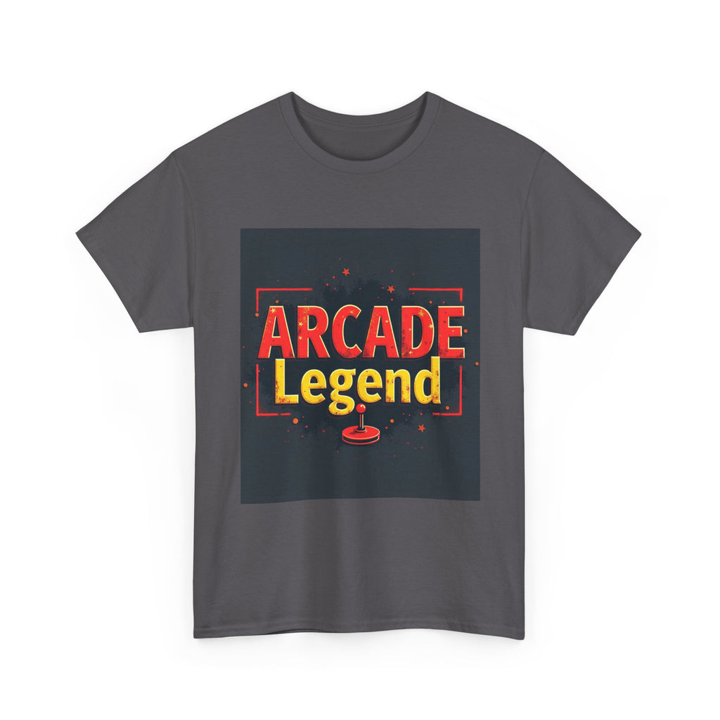 Arcade Legend Unisex Heavy Cotton Tee | Gamer Gift, Retro Gaming, T-Shirt for Game Night, Vintage Style Apparel, Fun Birthday Present