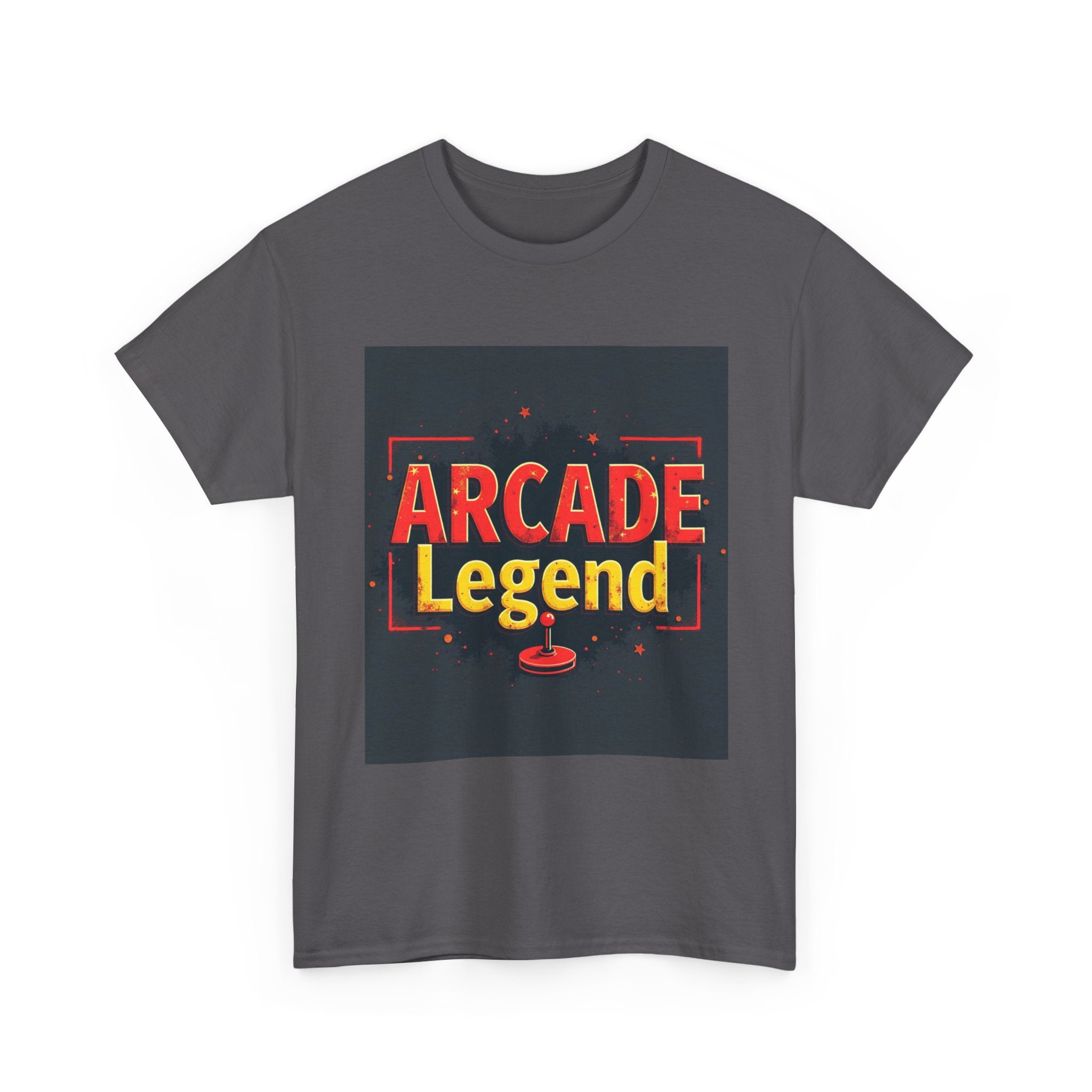 Arcade Legend Unisex Heavy Cotton Tee | Gamer Gift, Retro Gaming, T-Shirt for Game Night, Vintage Style Apparel, Fun Birthday Present