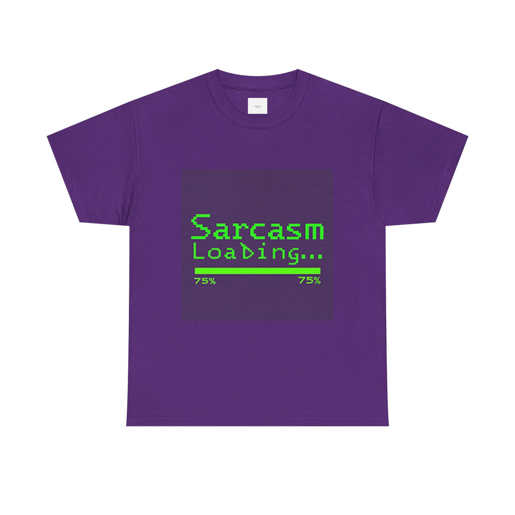 Sarcasm Loading Unisex Heavy Cotton Tee - Funny Graphic Tee for Sarcastic People, Gift for Friends, Casual Wear, Humor T-Shirt