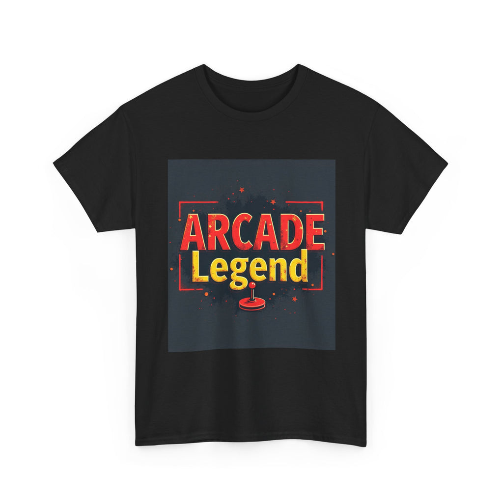 Arcade Legend Unisex Heavy Cotton Tee | Gamer Gift, Retro Gaming, T-Shirt for Game Night, Vintage Style Apparel, Fun Birthday Present