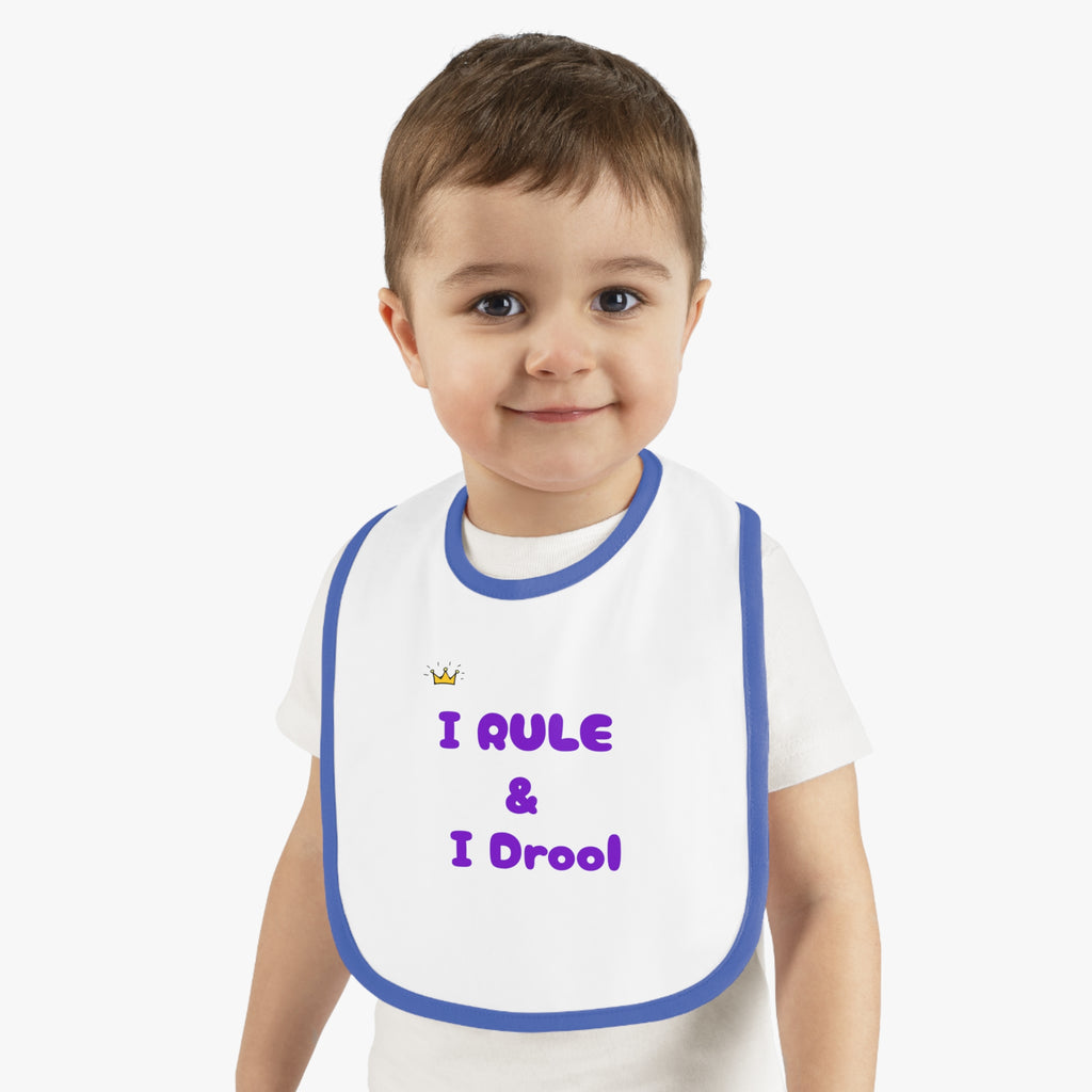 Crown Bib: I Rule & I Drool | Baby Shower Gift, Toddler Apparel, Fun Feeding Accessory, Cute Baby Gear, Playful Baby Gift