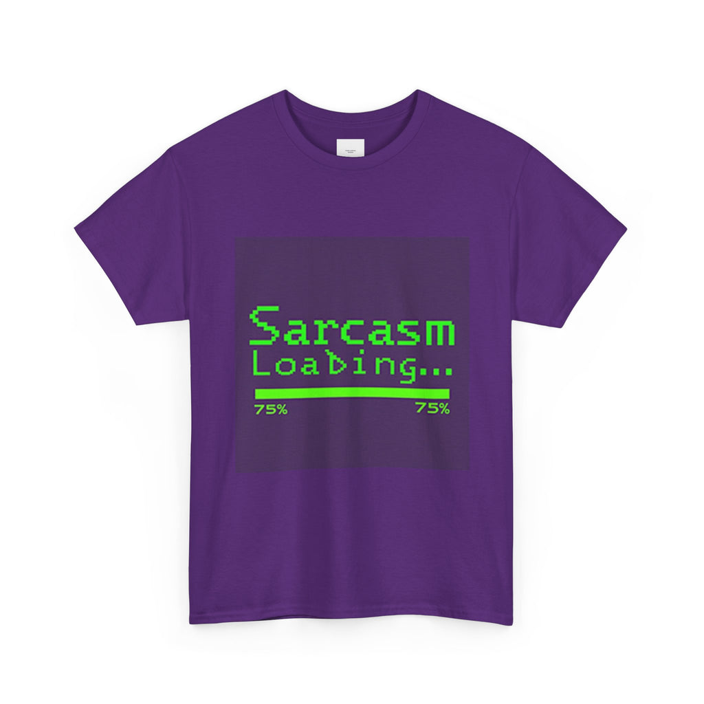 Sarcasm Loading Unisex Heavy Cotton Tee - Funny Graphic Tee for Sarcastic People, Gift for Friends, Casual Wear, Humor T-Shirt