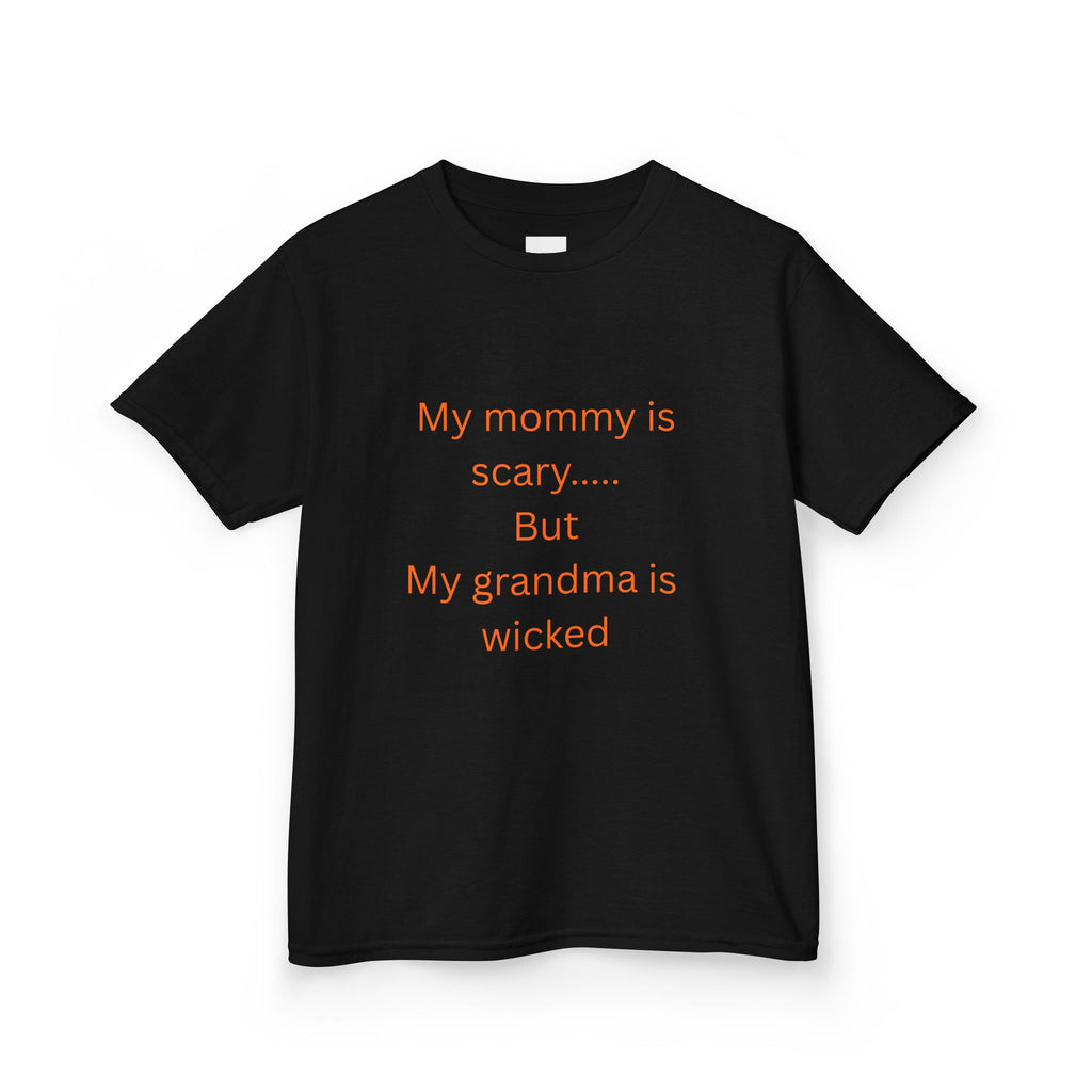 Whimsical Kids Tee - "My mommy is scary... But my grandma is wicked" - Halloween Shirt, Funny Kids T-Shirt, Gift for Kids, Family [...]