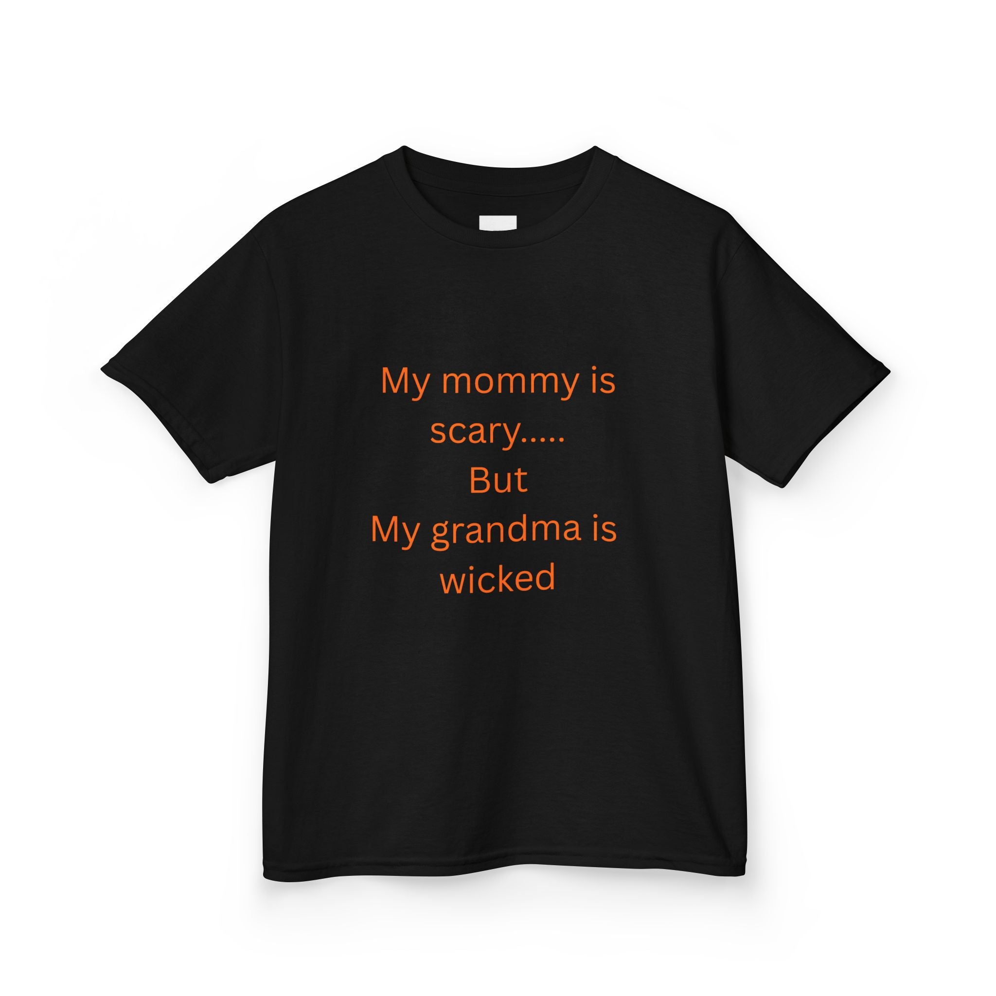 Whimsical Kids Tee - "My mommy is scary... But my grandma is wicked" - Halloween Shirt, Funny Kids T-Shirt, Gift for Kids, Family [...]