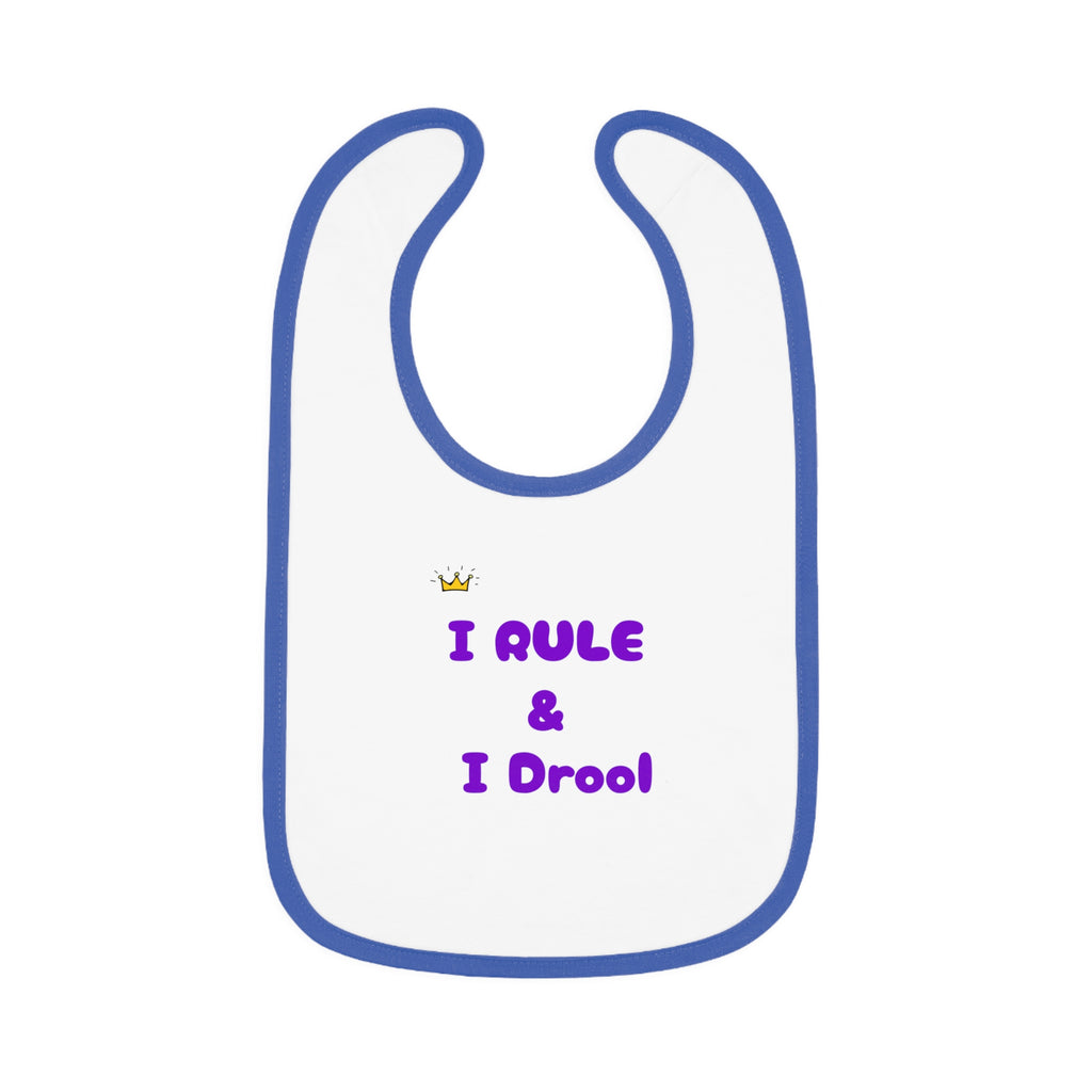Crown Bib: I Rule & I Drool | Baby Shower Gift, Toddler Apparel, Fun Feeding Accessory, Cute Baby Gear, Playful Baby Gift