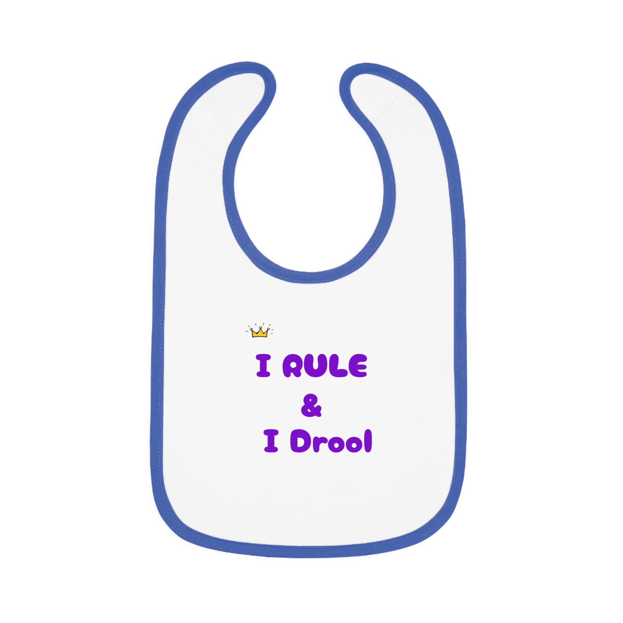Crown Bib: I Rule & I Drool | Baby Shower Gift, Toddler Apparel, Fun Feeding Accessory, Cute Baby Gear, Playful Baby Gift