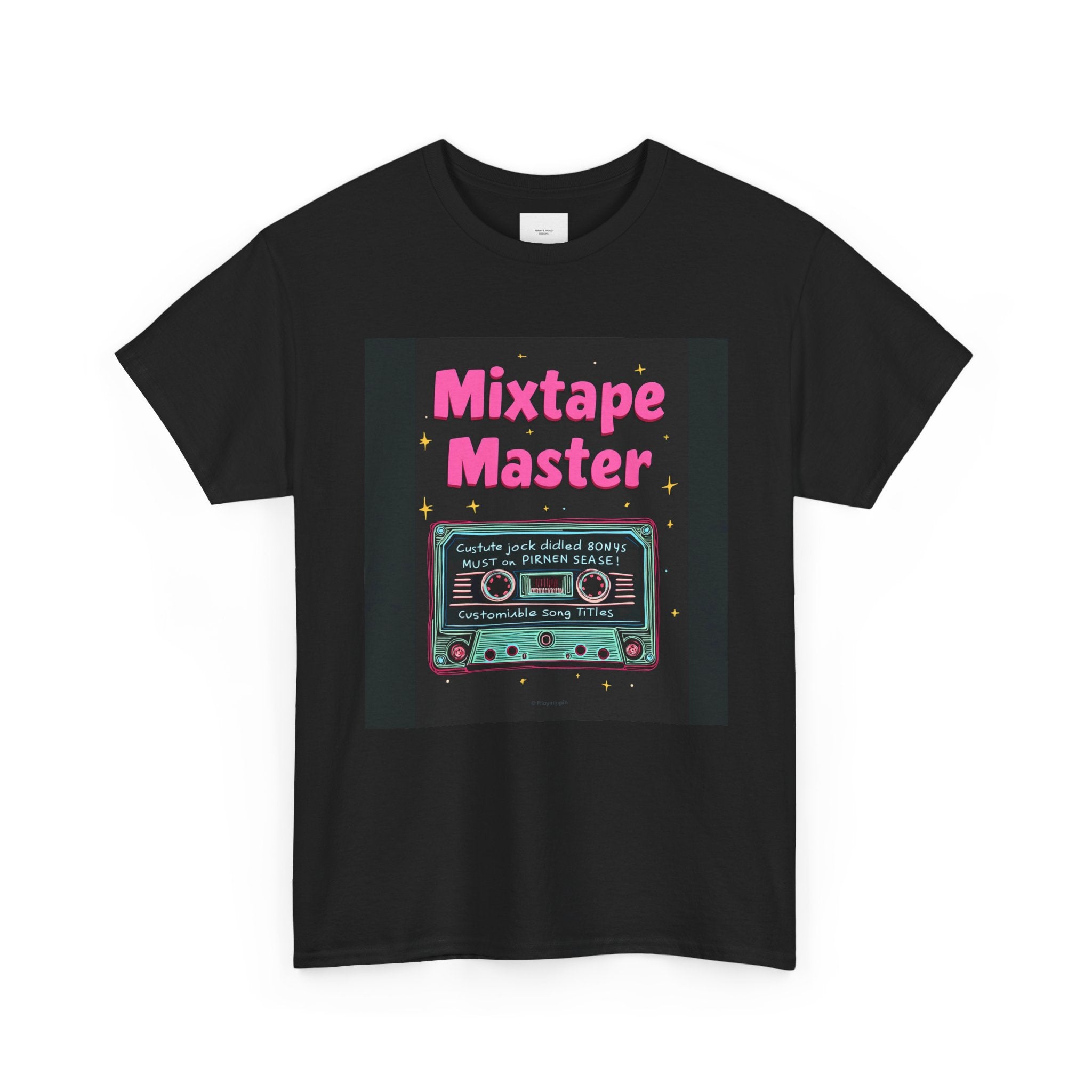 Vintage Mixtape Tee, Retro Music T-Shirt, Unisex Casual Wear, Fun Gift for Music Lovers, Perfect for Concerts and Parties