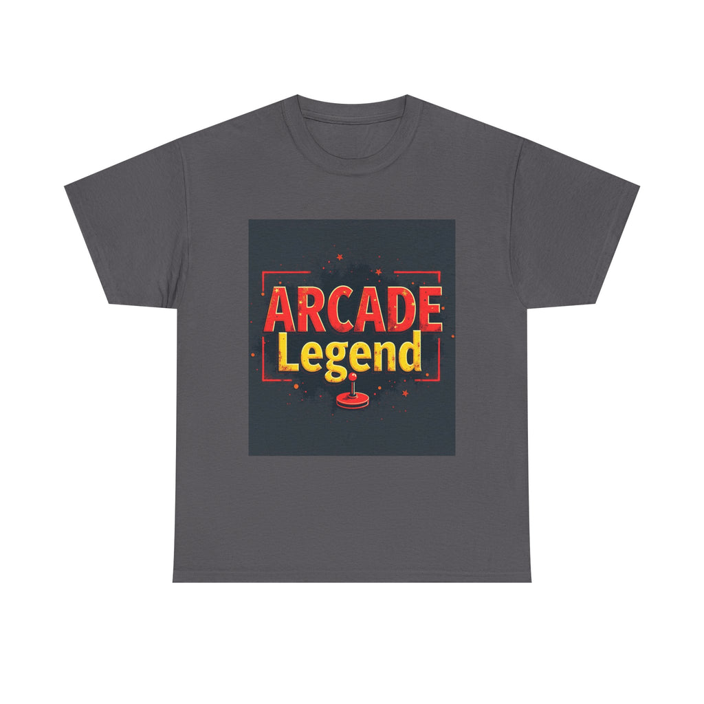 Arcade Legend Unisex Heavy Cotton Tee | Gamer Gift, Retro Gaming, T-Shirt for Game Night, Vintage Style Apparel, Fun Birthday Present