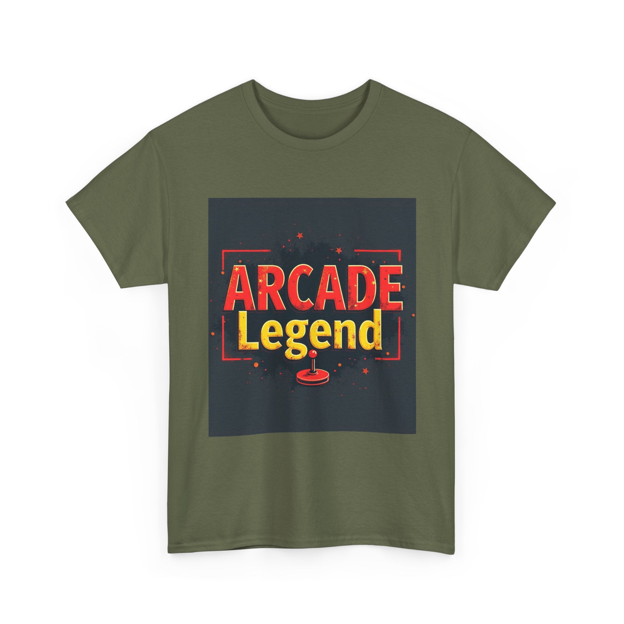 Arcade Legend Unisex Heavy Cotton Tee | Gamer Gift, Retro Gaming, T-Shirt for Game Night, Vintage Style Apparel, Fun Birthday Present