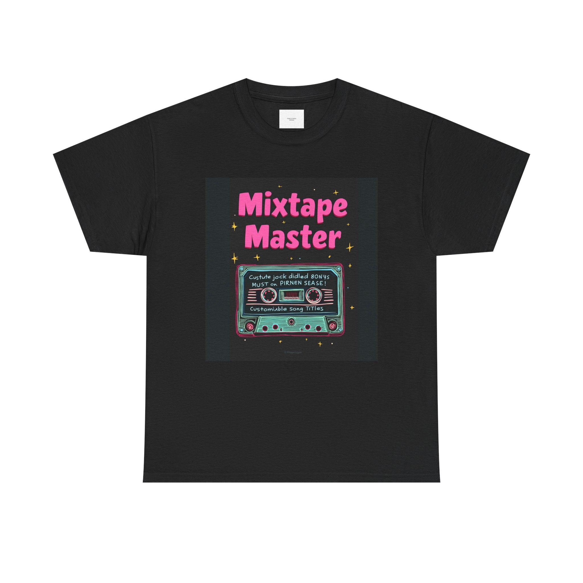 Vintage Mixtape Tee, Retro Music T-Shirt, Unisex Casual Wear, Fun Gift for Music Lovers, Perfect for Concerts and Parties