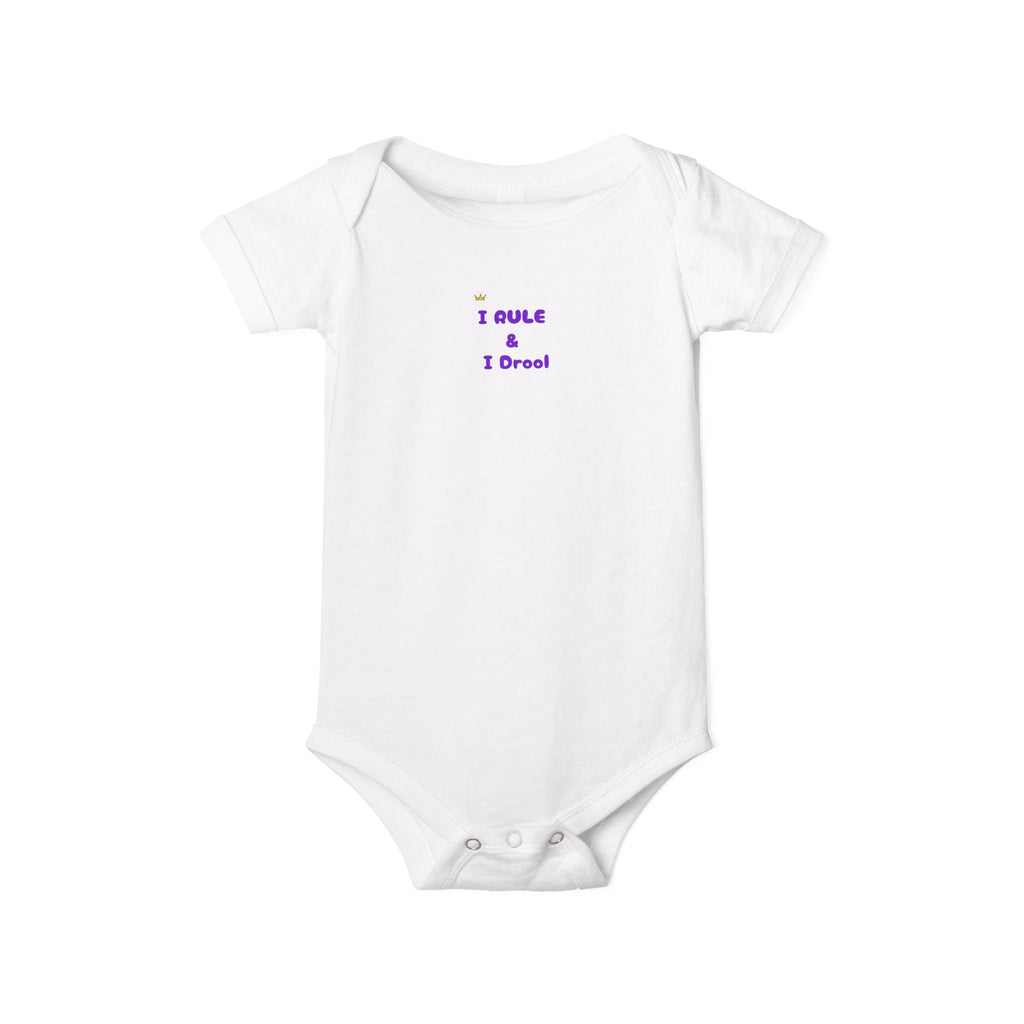 Cute Baby Bodysuit - I Drool & I Rule, Infant Gift, Newborn Outfit, Baby Shower Present, Adorable Baby Wear