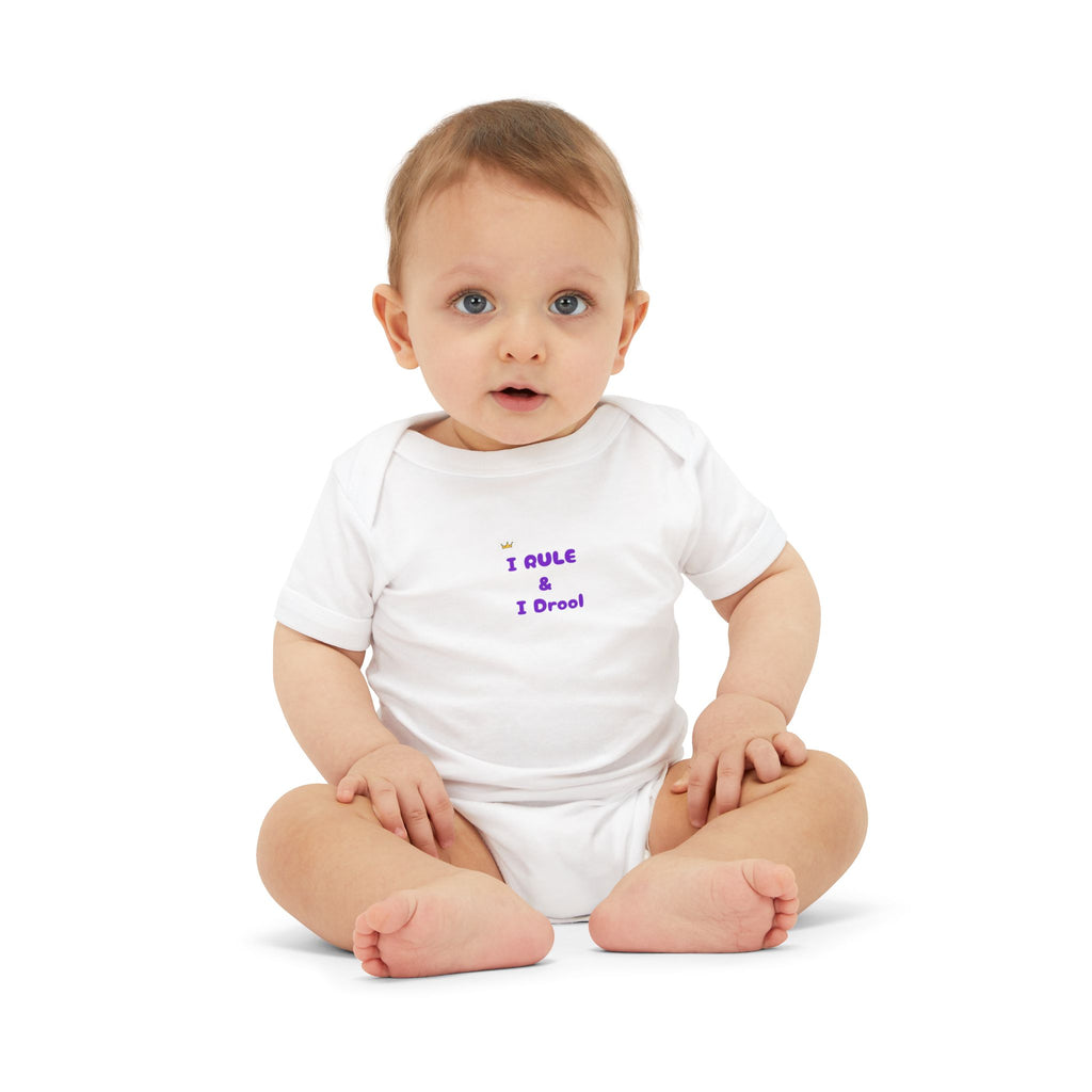 Cute Baby Bodysuit - I Drool & I Rule, Infant Gift, Newborn Outfit, Baby Shower Present, Adorable Baby Wear
